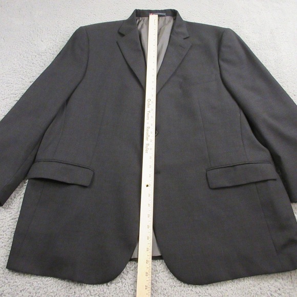 Hart Shaffner Marx Suit Jacket Blazer Sport Coat size 48R Sold Gray Wool - Picture 7 of 12